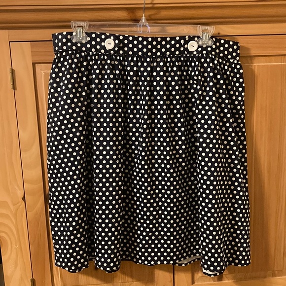 ModCloth Navy/white polka dot skirt with sailor buttons sz 1X - Picture 1 of 6